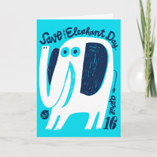 Carte Journée nationale pour sauver les éléphants 16 avr