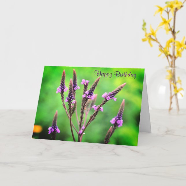 Carte Jovely Wild Vervain Fleur Anniversaire (Fleur jaune)