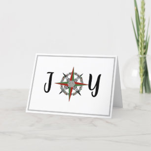 Carte Joy Christmas Compass Rose