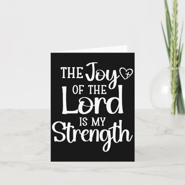 Carte Joy Of The Lord Is My Strength  (Devant)