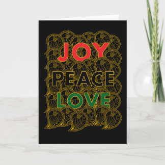 Carte Joy Peace Love - Custom Colors & Message