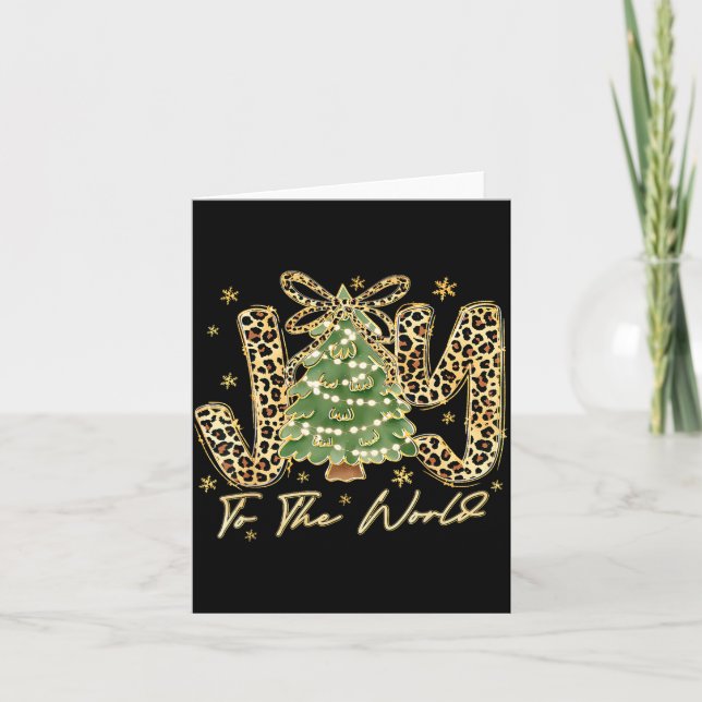 Carte Joy To The World Jesus Christian Christmas Xmas Tr (Devant)
