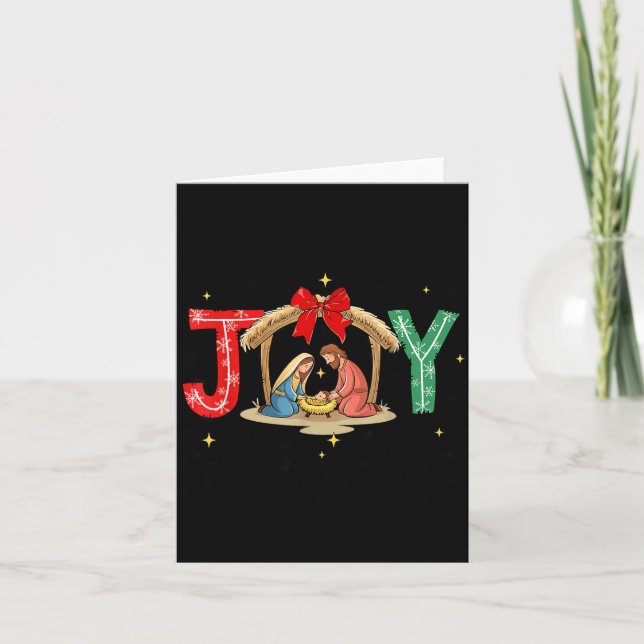 Carte Joy To The World Jesus Christian Nativity Scence C (Devant)