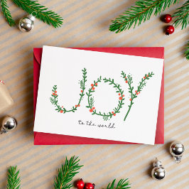 Carte Joy to the World Simple Folded Holiday Card