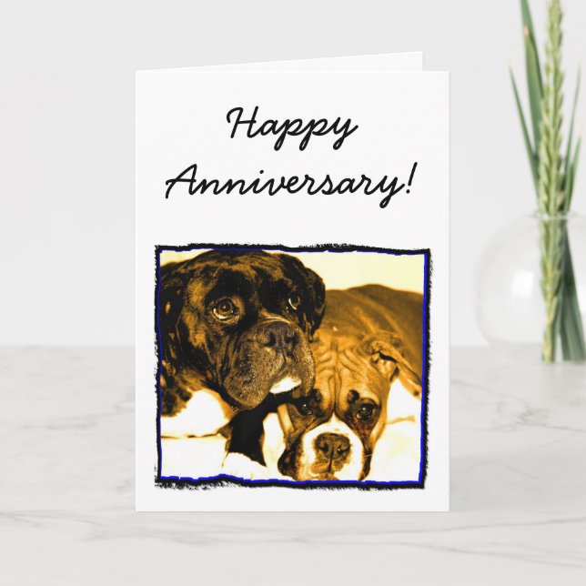 Carte Joyeuse Anniversary Boxer (Devant)