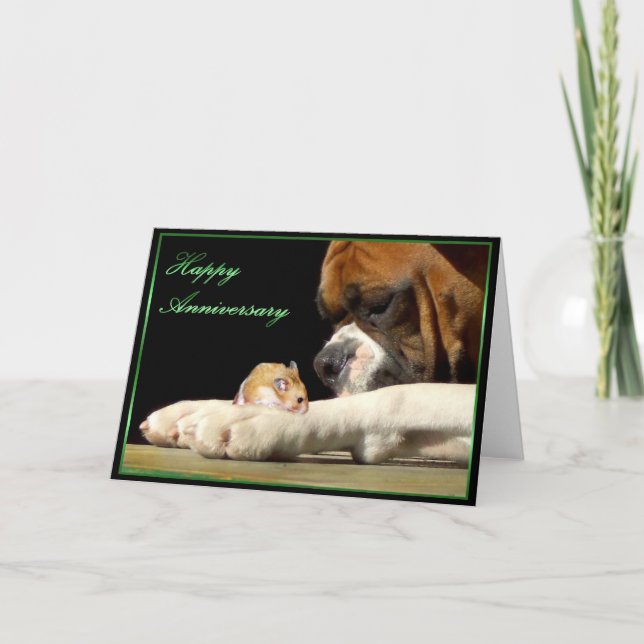 Carte Joyeuse Anniversary Boxer (Devant)