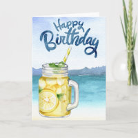 Joyeuse aquarelle d'anniversaire Lemonade Beach
