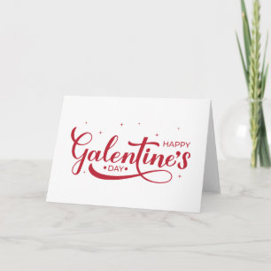 Carte Joyeuse calligraphie lettrage de Galentine’s Day