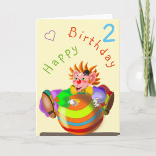 Carte Joyeuse Clown Anniversaire - Personnalisable