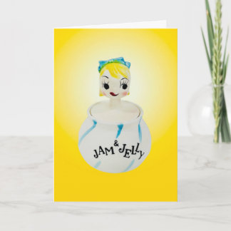 Carte joyeuse Confiture et Gelée au visage sourian