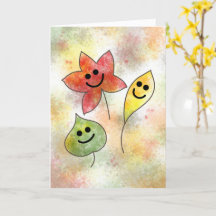 Carte Joyeuse d'Automne avec des Feuilles d'Automn