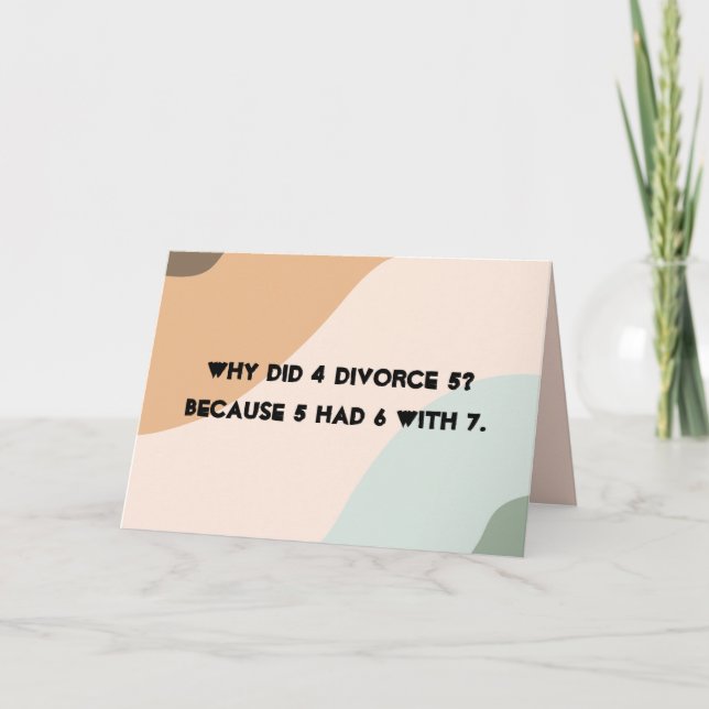 Carte Joyeuse du jour du divorce (Devant)