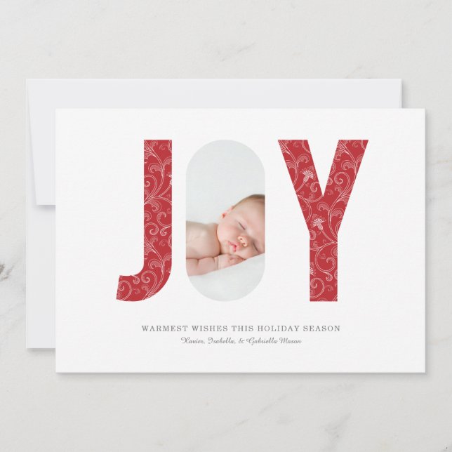 Carte Joyeuse Elegance Photo Holiday Card (Devant)