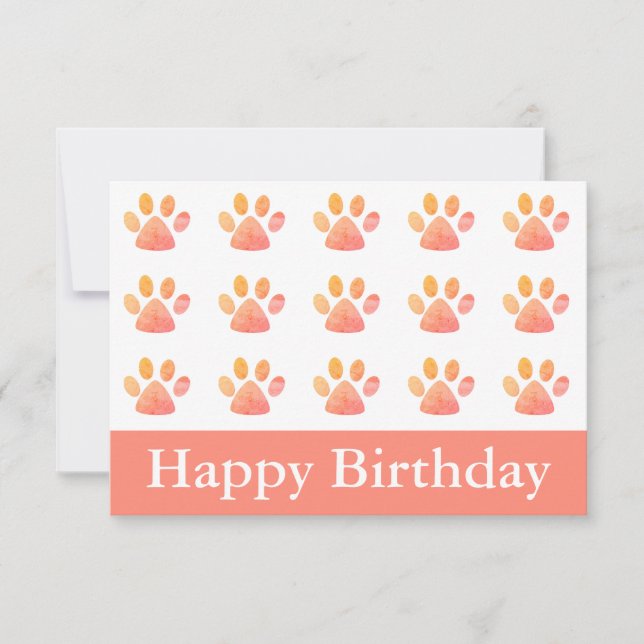 Carte Joyeuse empreinte d'anniversaire (Devant)