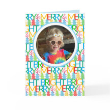 Carte Joyeuse et brillante de vacances photo