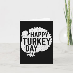Carte Joyeuse fête de la dinde hommes femmes enfants fam