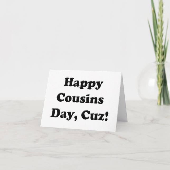 Carte Joyeuse fête des Cousins (Devant)