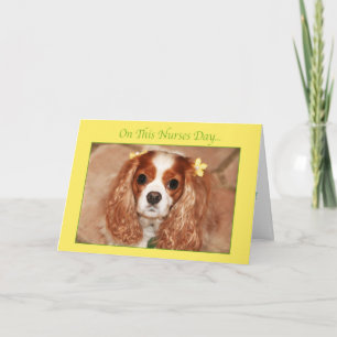 Carte Joyeuse Fête des Infirmières avec un doux Cavalier