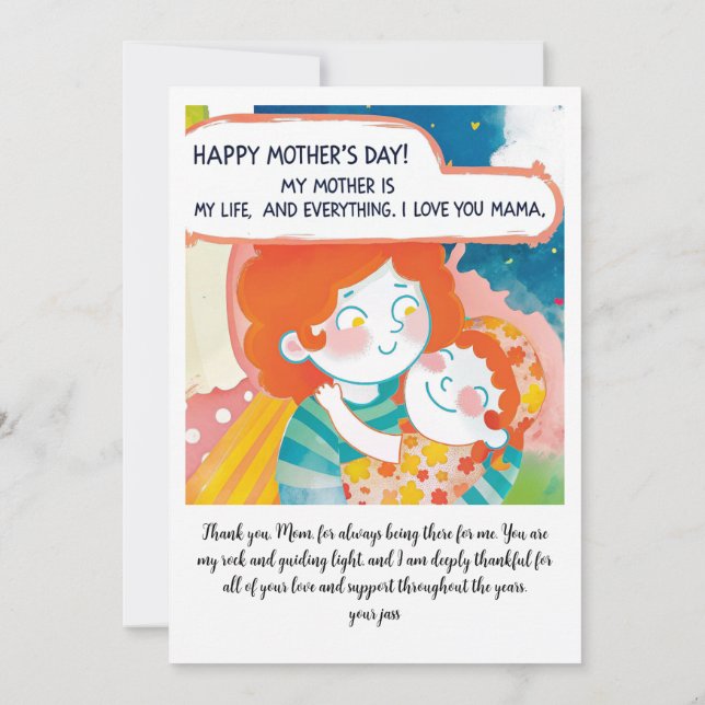 Carte Joyeuse fête des mères (Dos)