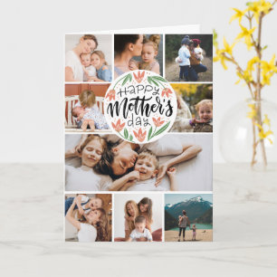 Carte Joyeuse Fête des Mères 9 photo floral mignon