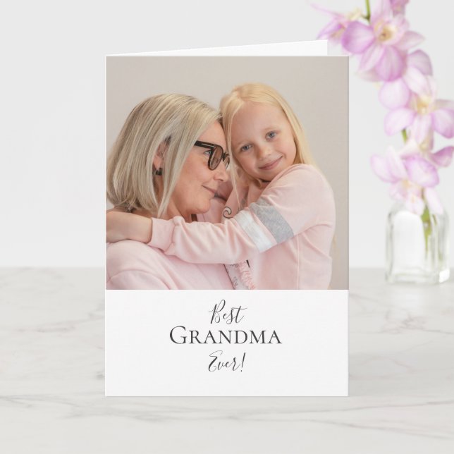 Carte Joyeuse fête des mères à la meilleure grand-mère q (Orchidée)