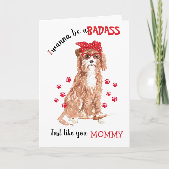 Carte Joyeuse fête des Mères à toi, Super Maman de la pa (Devant)