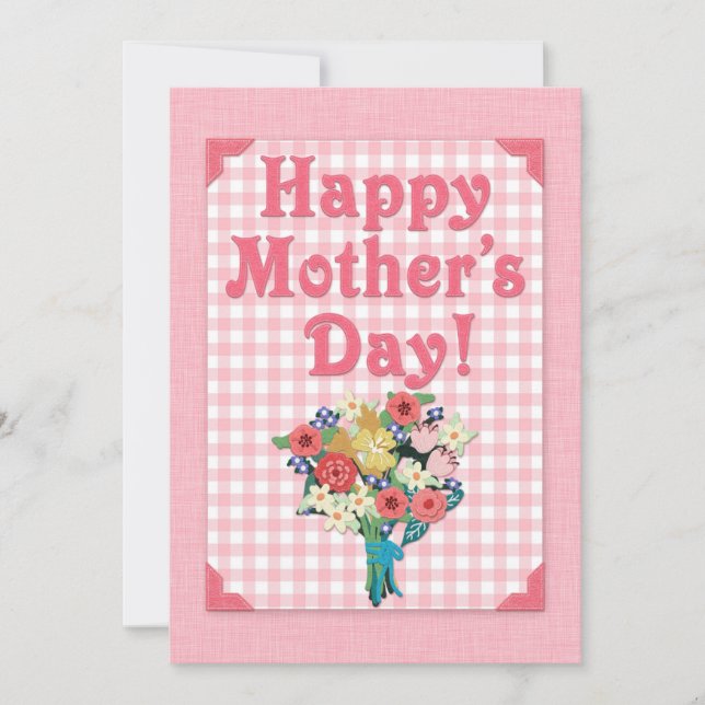 Carte Joyeuse fête des mères Bouquet à l'allure (Devant)