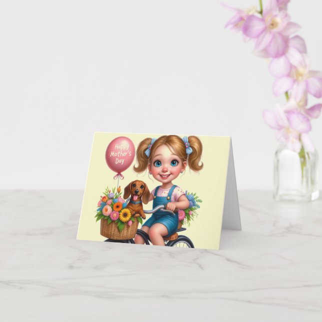 Carte Joyeuse fête des mères de la part d'une fille (Orchidée)