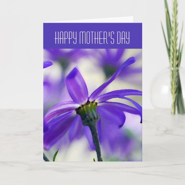 Carte Joyeuse fête des mères - Général - Purple Cinerari (Devant)