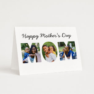 Carte Joyeuse Fête des Mères Maman Collage Photo Personn