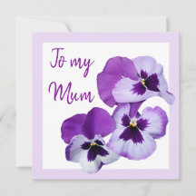 Joyeuse fête des mères mauve assez violet de fleur