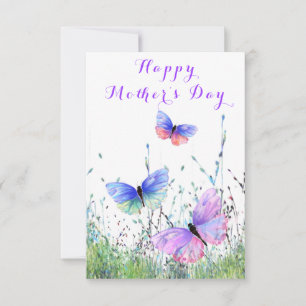 Carte Joyeuse Fête des Mères Papillons Volants Pri