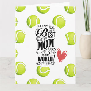 Carte Joyeuse fête des Mères pour la Maman de tennis ave