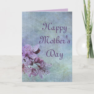 Carte Joyeuse Fête des Mères Purple Floral