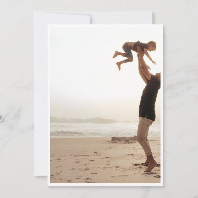 Carte Joyeuse Fête des Pères à la Plage (Devant)