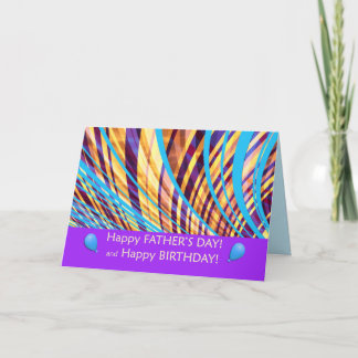 Carte Joyeuse Fête des Pères Anniversaire Rayures