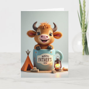 Carte Joyeuse Fête des Pères Bovine Card