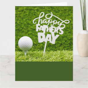 Carte Joyeuse fête des pères de golf avec tee et balle s