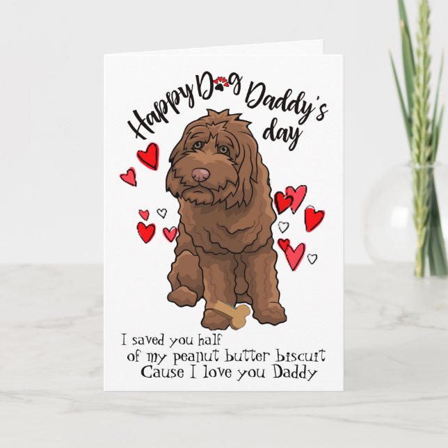 Carte Joyeuse Fête des Pères de la part de votre chien L (Devant)