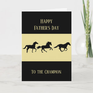 Carte Joyeuse Fête des Pères Entraîneur d'équitation