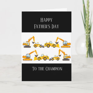 Carte Joyeuse fête des pères Heavy Equipment