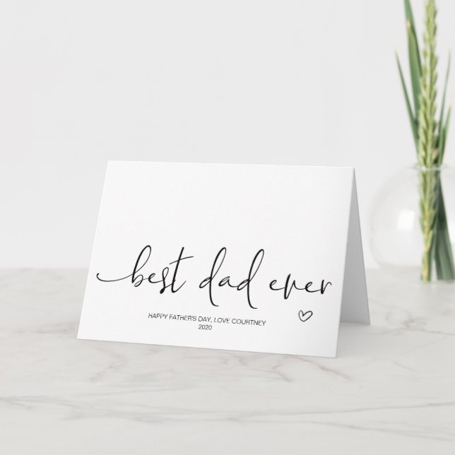 Carte Joyeuse Fête des Pères Meilleur jour Cadeau de la  (Devant)