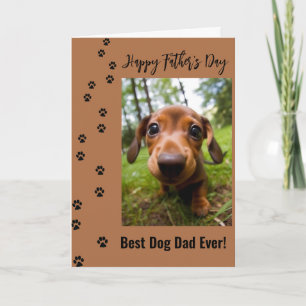 Carte Joyeuse Fête des Pères Meilleur Papa Chien Photo