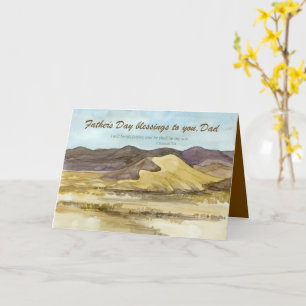 Carte Joyeuse fête des Pères Papa Bénédictions Écriture 