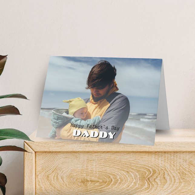 Carte Joyeuse Fête des Pères Papa Photo complète Fête de (Créateur téléchargé)