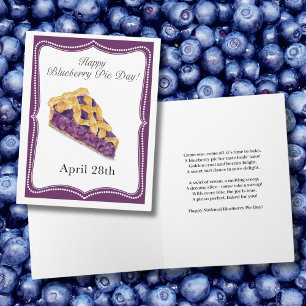 Carte Joyeuse Fête nationale de la tarte aux myrtilles l