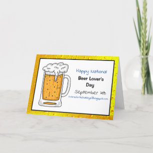 Carte Joyeuse Fête nationale de l'amoureux de la bière,