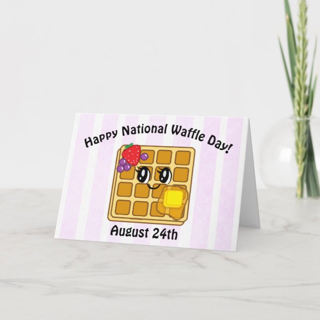 Carte Joyeuse Fête Nationale des Gaufres, Drôles de Fête (Devant)