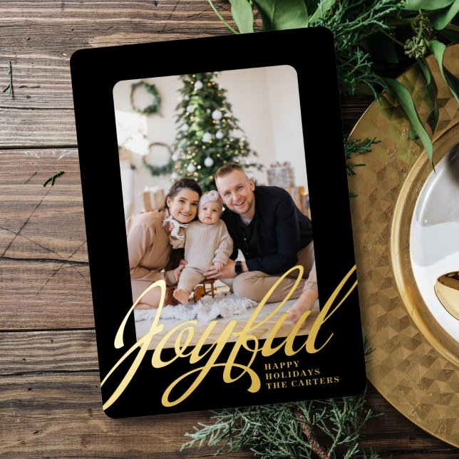 Carte Joyeuse Foil Holiday (Créateur téléchargé)