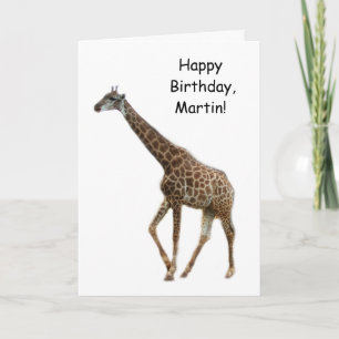 Carte Joyeuse Giraffe d'anniversaire